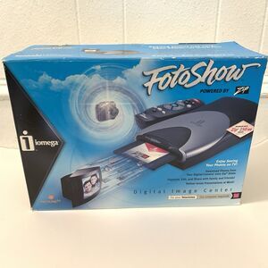 iOMEGA FOTOSHOW ZIP 250 Drive Picture iQ Stand Remote Power Cord Box WORKS